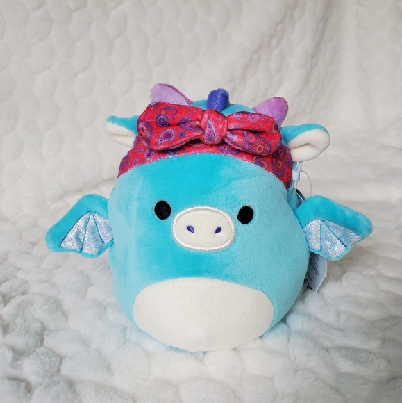 Tatiana the Dragon with Bow Squishmallows 5 Inch BNWT - Picture 1 of 7